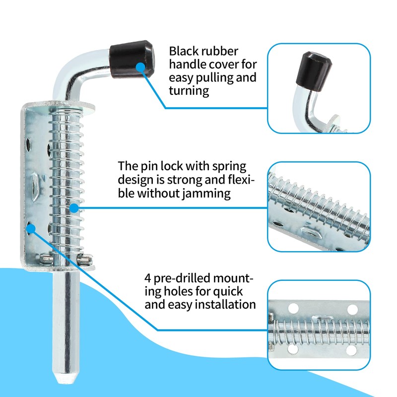 Biaungdo 2 Pcs 5 Inch Spring Loaded Latch Pin, Heavy