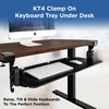 KT4 Clamp On Keyboard Tray Under Desk Slide Height tilt