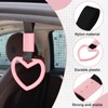 JRYEM 2PCS Heart Shaped Car Handle Straps, Rear Bumper Warning