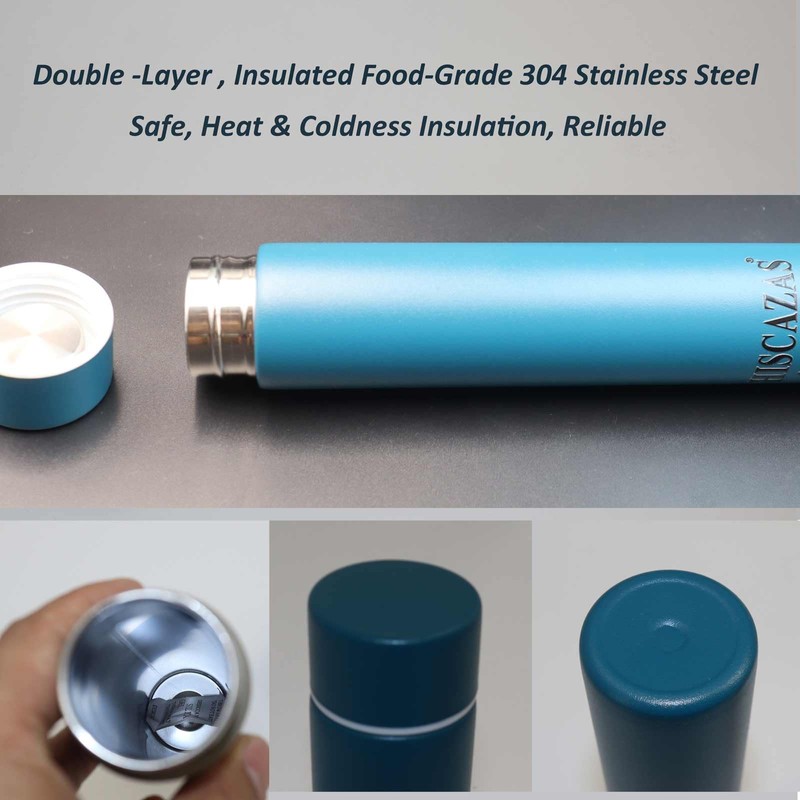 Thermos Flask Slim Long Water Bottle Dopper Stainless Steel 250