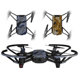 Skin Decal Wrap 2 Pack for DJI Ryze Tello Drone Camouflage Blue Drone NOT Included