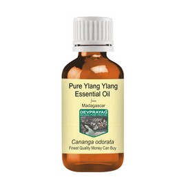 Devprayag Pure Ylang Ylang Essential Oil (Cananga odorata) Natural Therapeutic Grade Steam Distilled 100ml (3.38 oz)