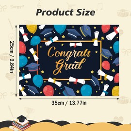 Lucleag 50 PCS Graduation Paper Place Mats, Disposable Class of 2025 Graduations Placemats Decorative Table Mats for Congrats Grad Dinner Table Decorations Party Supplies, 13.8 x 9.8 inch