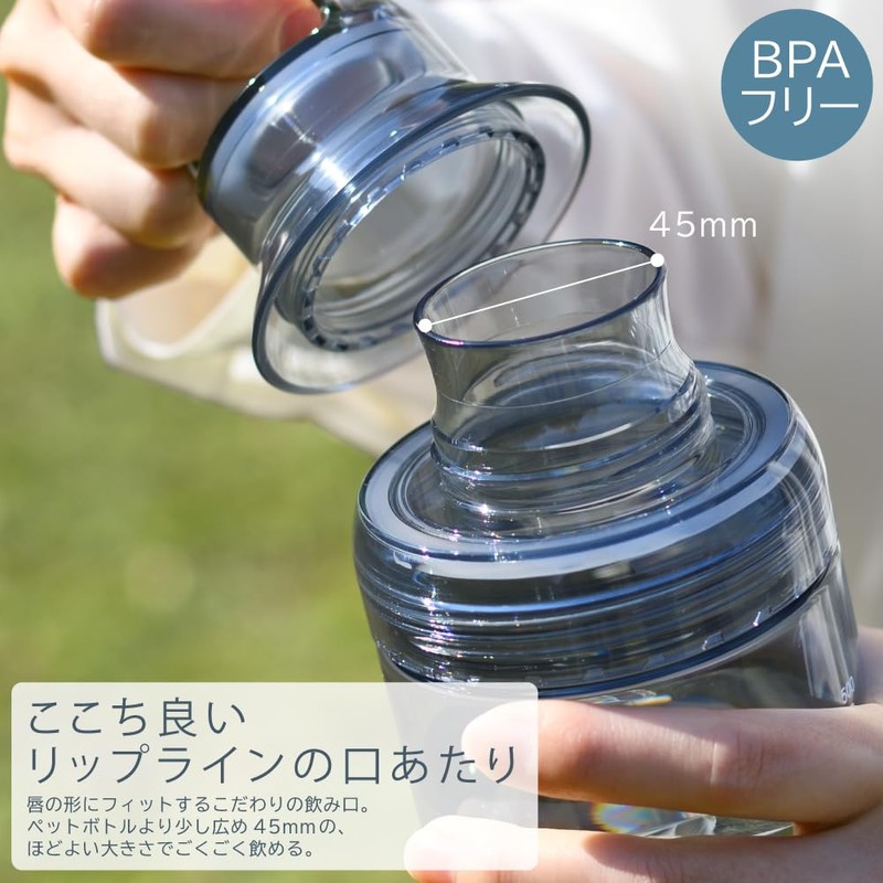 OSK LIPPY BC-1000 Water Bottle, 33.8 fl oz (1,000 ml),