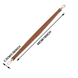 19inch Leather Shoulder Straps Replacement Bags with Golden Buckle Purse Strap Handle for Handbag Underarm Bag