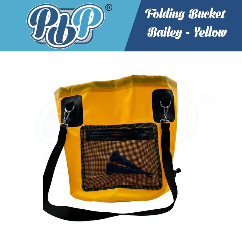 PBP Bailey 30L Folding Bucket with Quick Hose Connector (Yellow)