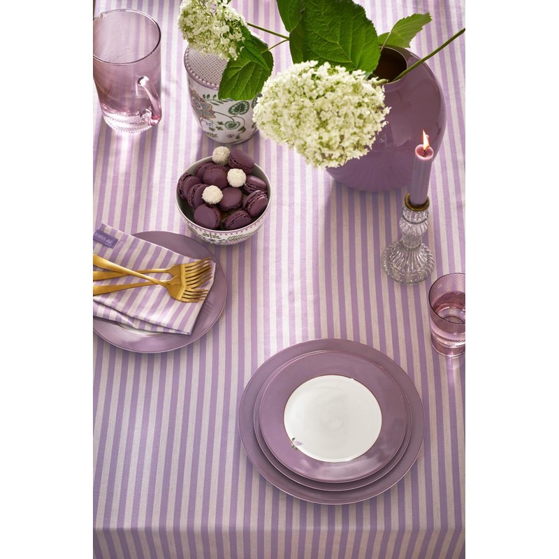 PIP STUDIO Lily&Lotus Breakfast Plate White/Purple 21 cm