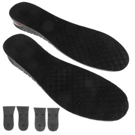 ORFOFE 1 Pair Heightening Insoles Insole Shoe Pads Heel Cushion Shoe Cushion Heel Lift Inserts Imitation Leather Coffee Random Color