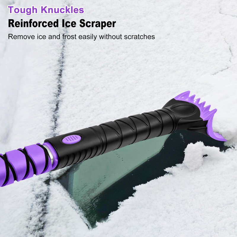 HEEYA 48 Inch Long Snow Brush for SUV, Extendable Ice