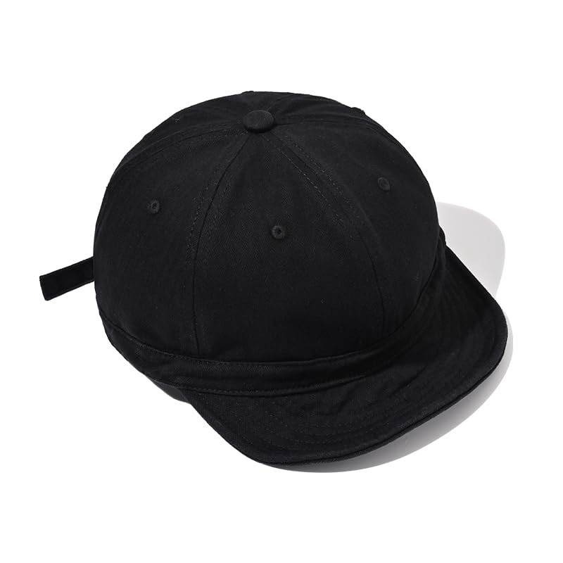 Clakllie Soft Short Brim Baseball Cap Flat Bill Snapback Cap