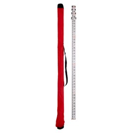 AdirPro 710-11 14-Foot Aluminum Grade Rod - 10ths, 4 Section Telescopic with Carrying Case