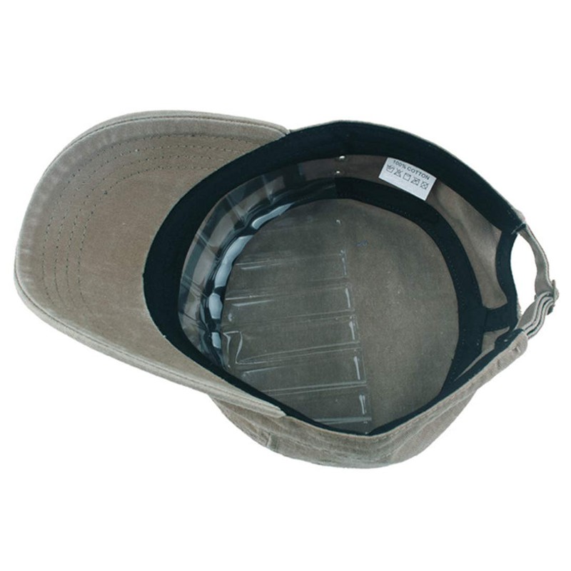 Yixda Unisex Vintage Military Army Flat Cap Adjustable Baseball Cap