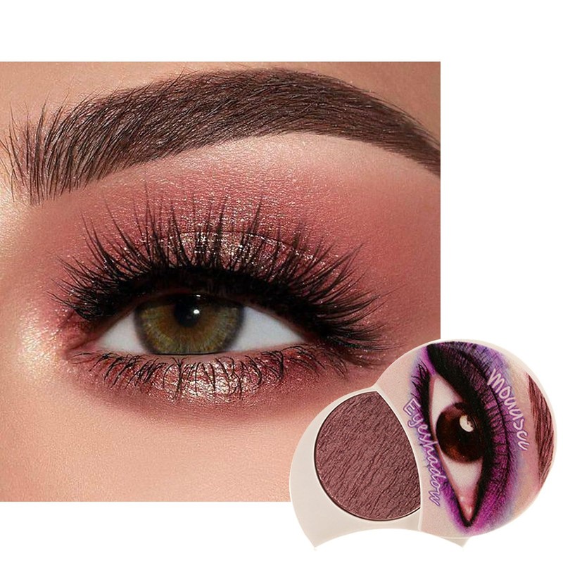 Shimmer Rose Red Single Eyeshadow, Pressed Powder Smoky Eyeshadows, Metallic