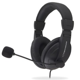 Esperanza EH103 CONCERTO Over-Ear Headset - kabelgebundener Kopfhörer mit Mikrofon und Volume Control