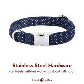 Lionet Paws Dog and Cat Collar with Bowtie,Soft and Comfortable,Adjustable Collar