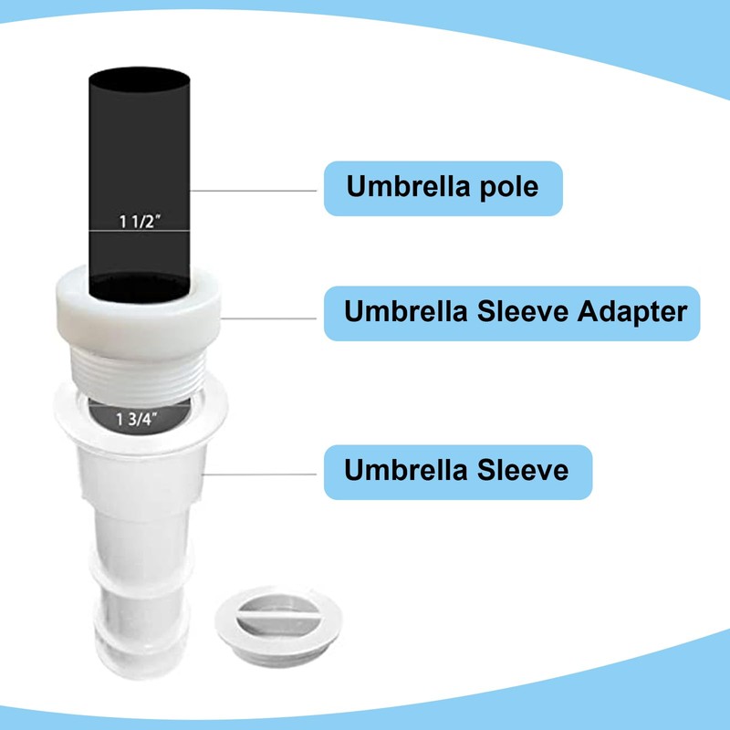 Thyle Pool Umbrella Stabilizer Adapter Pool Deck Inground Umbrella Inserts