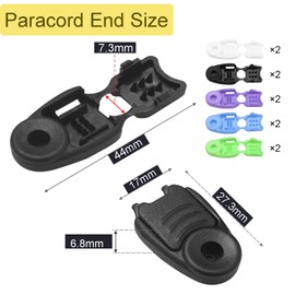 10 Pack Elastic Shoe Lace End Clips, Paracord Bungee Shoe String Ends Caps, No Tie Shoelace Locks for Sneakers Boot, Assorted Plastic Zipper Pull Cord End Tips Replacement