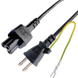 Lumen Lumen Power Cable [3.3 ft (1.0 m) LC-10PW3 [PSE] for Laptops AC Adapters Mickey Type Power Cord AC Plug to Inlet C6 Power Cord [n] 2P-3P