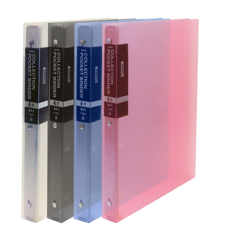 Collectible Binder Collection Pocket Binder Thick A4-L 4 Hole Gray