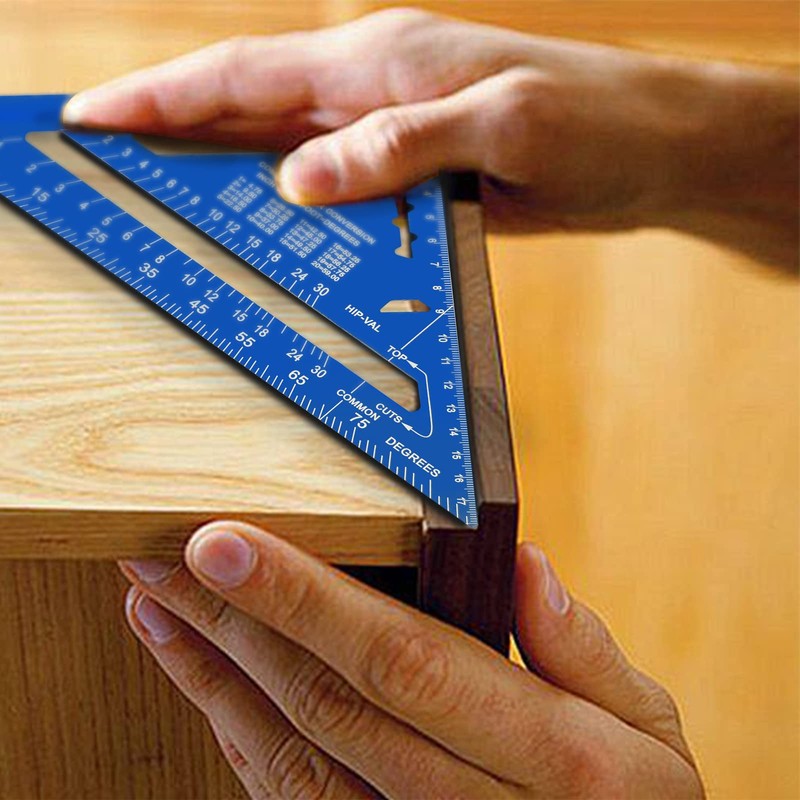 7 inch Carpenters Speed Square Metric,Roofing Rafter Square, Thickened Aluminum