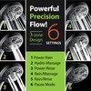 AquaDance High Pressure 6-Setting Matte Black Handheld Shower Head with