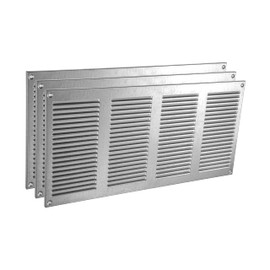 Vent Systems 16" x 8" Inch (Overall Dimensions) Pack of 3 - Galvanized - Air Vent Cover Metal Air Return Grill with Built-in Pest Guard Screen HVAC Vent Duct Cover for Home Improvement