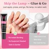 QIEK No-Lamp Nail Glue & Remover Set for Press Ons,
