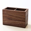 Pen Holder, Wooden Walnut Pencil Holder, Divider, Natural Wood Pen
