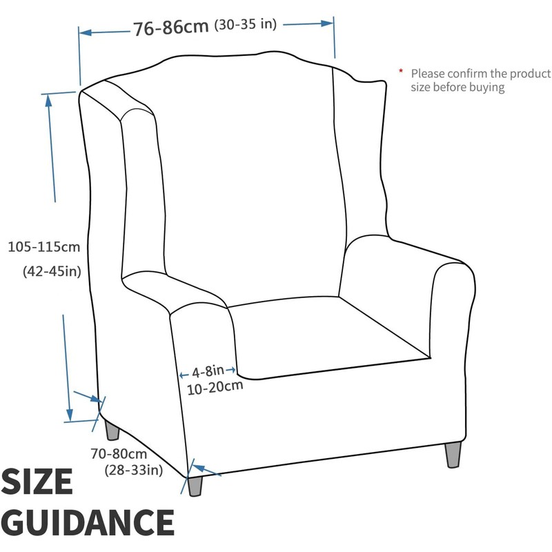 MAXIJIN Elastic Armchair Cover with Ears, 1 Piece, Jacquard Sofa