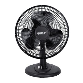 BEYOND BREEZE Oscillating Table Fan Quiet 3-Speed 12-Inch Adjustable Tilt Fan with Safety Grill, Ideal for Home, Office, Dorm, Black