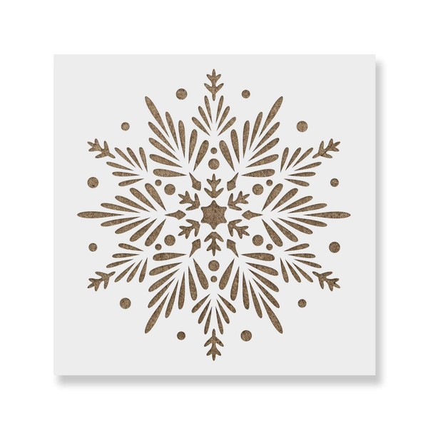 Snowflake Stencil - Reusable & Durable Mylar Stencils Made in
