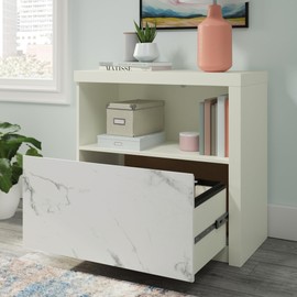 Sauder Hudson Court Lateral File Cabinet with Shelf, Pearl Oak Finish