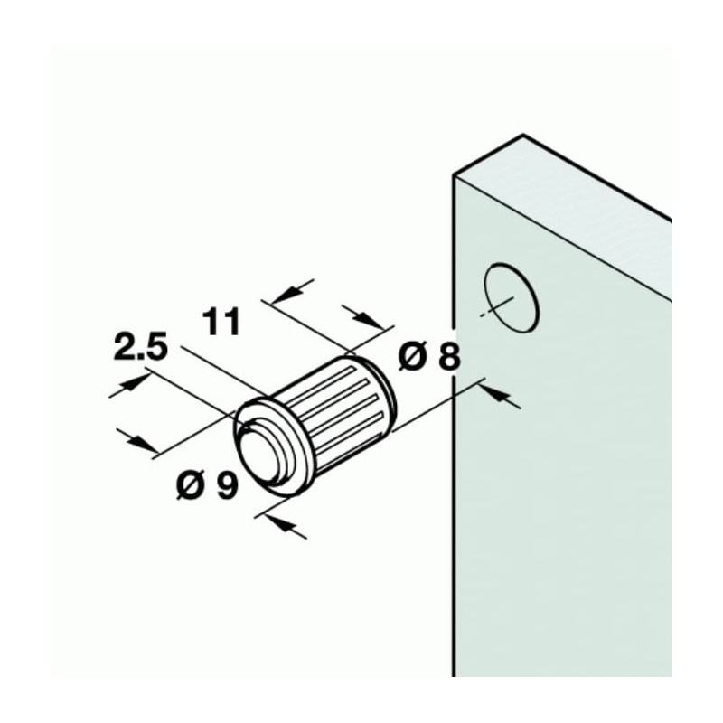 10 pcs x Hafele Door Buffers with Clear Transparent Rubber