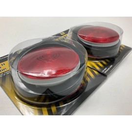 PILOT (2) Pilot NV5012R 4" Round Truck Trailer Stop Turn Tail Brake Lights 12V