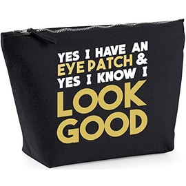 Hippowarehouse Yes I have an eyepatch and yes I know I look good printed make up cosmetic wash bag 18x19x9cm