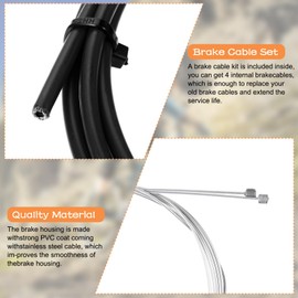 2pcs Universal Bicycle Shifter Cables Set Bicycle Change Cable for Bike Derailleur Cable Hose Kit for Mountain Road Bike Repair