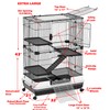 X-Large Deluxe 4-Level in/Outdoor Rabbit Hutch Cage for Ferret Squirrel