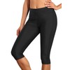 Septangle Women's Swim Leggings Surfing Tights Sport Pants(US 18, Black)