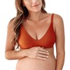 Mamaway Silky Seamless Nursing Maternity No Show Wireless Bra, Smooth,