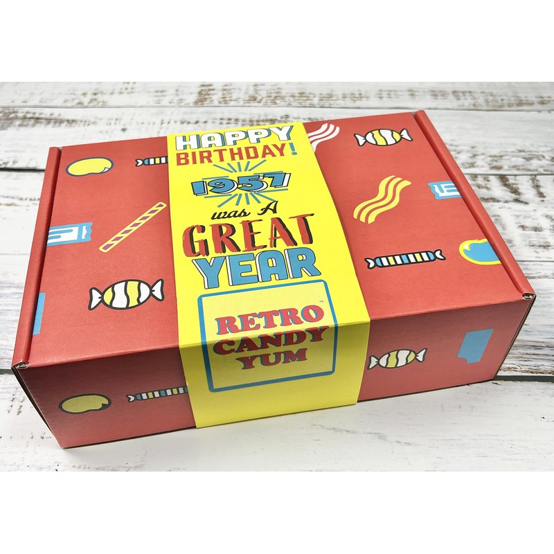 RETRO CANDY YUM ~ 1957 68th Birthday Gift Box of