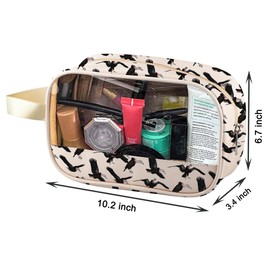 BLUPARK Vulture Clear Makeup Bag Animal Inspired Cosmetic Bag Gift for Bird Lover (Vultures)