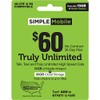 SIMPLE Mobile $60 Truly Unlimited Talk,Text,Data +ILD Plan [Physical Delivery]