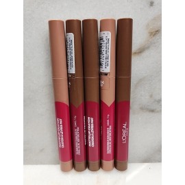 L'Oreal Paris Lot Of 5- Loreal Infallible Matte Lip Crayon Lip Stick #504- TOFFEE