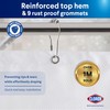 CLOROX 2-in-1 Bathroom Shower Curtain Liner, Durable Fabric, Weighted Magnets