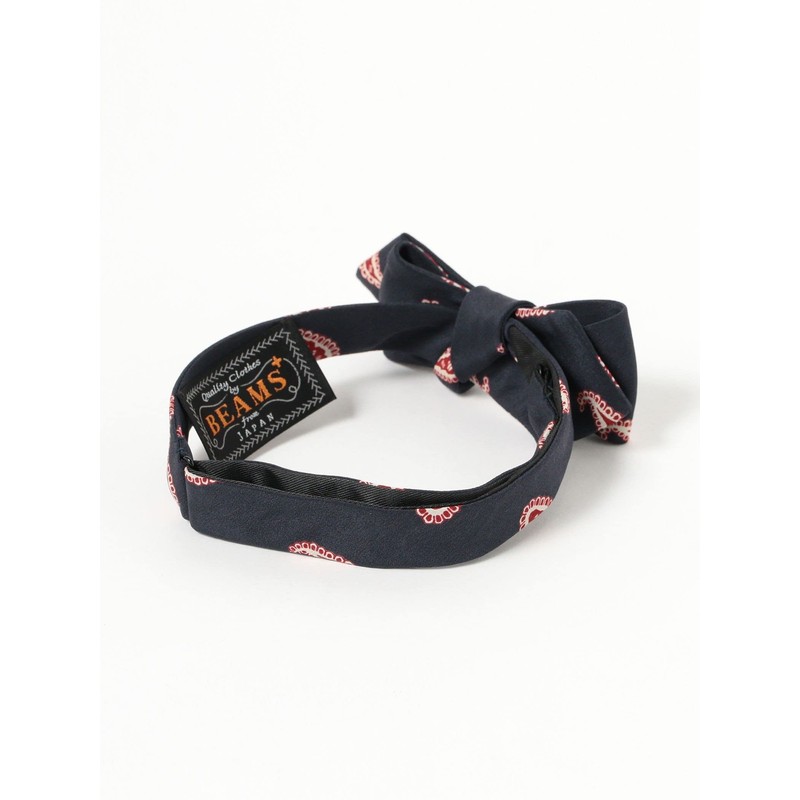 Beams Plus Necktie, Printed Paisley, Bowtie, Men's, navy