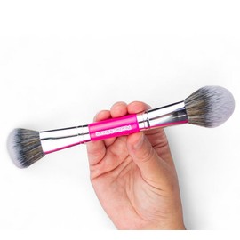 PEACHES AND CREAM DUAL POWDER & FOUNDATION BRUSH, PEACHES & CREAM