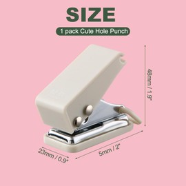 PATIKIL Single Hole Punch, 1 Hole Puncher Single Small Hole Punch Mini Cute One Punch with Locking Ring for Crafts Scrapbooking Binder Home Office Supplies Paper, White