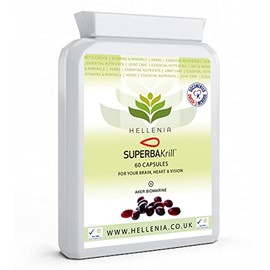 Hellenia Superba Krill™ 100% Antarctic Krill Oil Capsules 500mg | Natural Source of Astaxanthin & DHA | Highest Purity, Lowest Sodium, 1 Month Supply