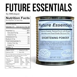 Future Essentials Canned Shortening Powder for baking and cooking | Long Term Storage Shelf Stable | Emergency Survival Food Supply, Camping & Backpacking (#2.5 size) 06 Cans