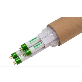 Fluorescent Grow Light Bulbs, 4 Pack, 18" Long, 1500 Lumens, 18W T5 6500K Sunlight Spectrum, for Seeding and Vegetables